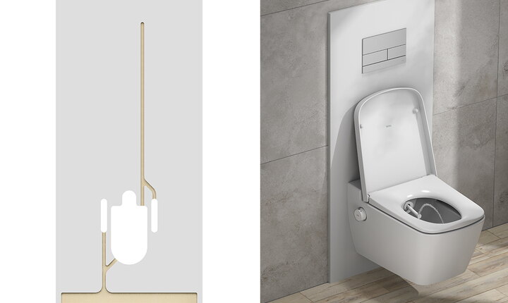 TECE designfront för enkel eftermontering av TECE duschtoaletter