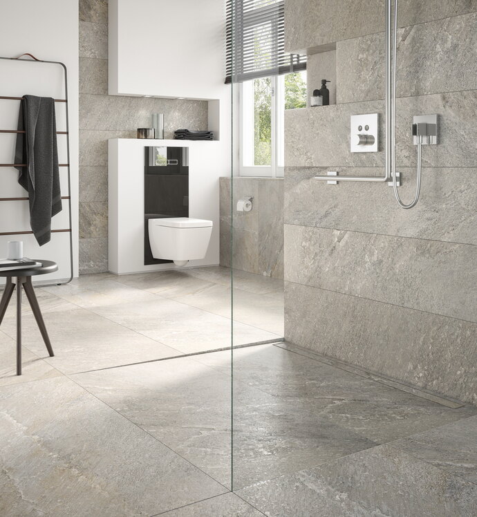 TECEdrainline – invisible showerline for nature stone showers 