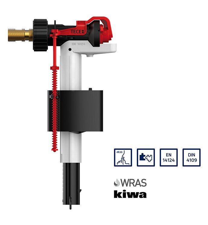 Das TECE Füllventil F 10 erfüllt nicht nur die Normen DIN EN 14124 und DIN 4109, sondern ist auch international getestet und zugelassen: nach WRAS durch die Kiwa.