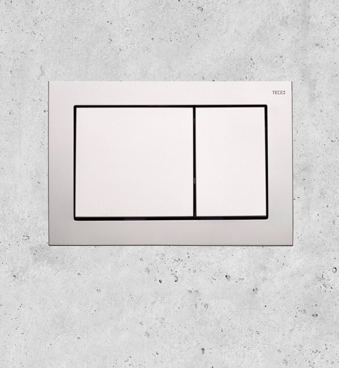 TECEbase is our standard flush plate in square design