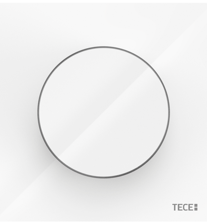 TECEflushpoint square white glass