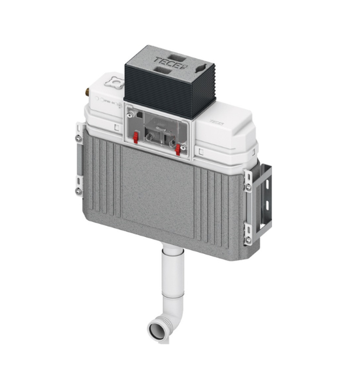 TECEbox toilet connection unit with Uni cistern, WRAS approval, installation height 980 mm