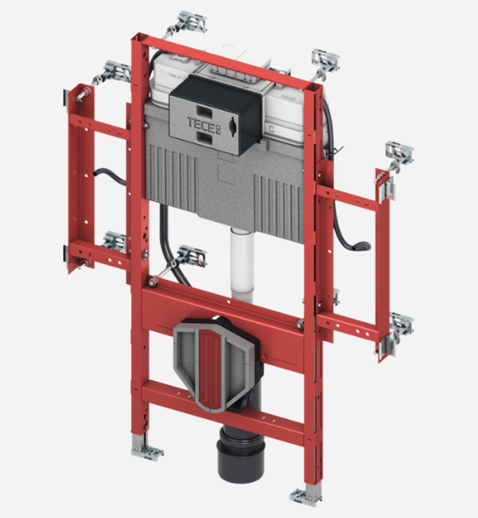 TECEprofil WC Geronto module with Uni cistern, installation height 1120 mm