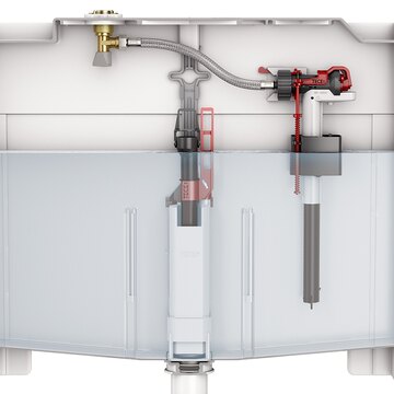 Perfect for installation in dividing walls: Despite an installation depth of just 8 cm, the TECE Octa cistern makes no compromises with the flushing technology.