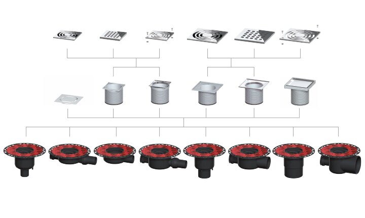 TECEdrainpoint S Baukastenprinzip