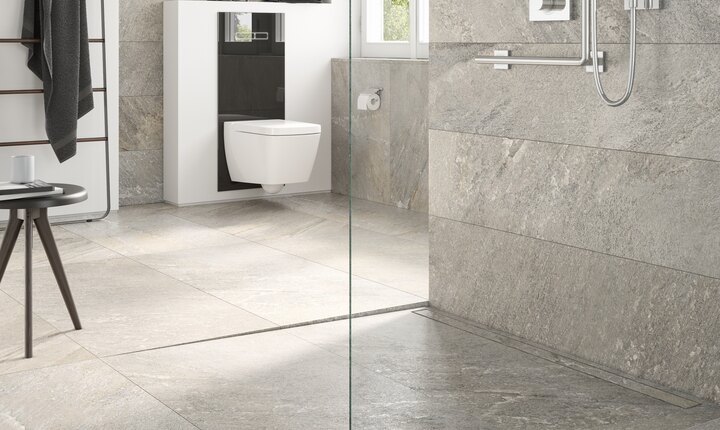 TECEdrainline – invisible showerline for nature stone showers