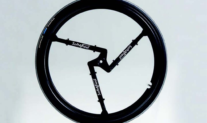Softwheel: Gefedert wird hier die Felge zur Achse!