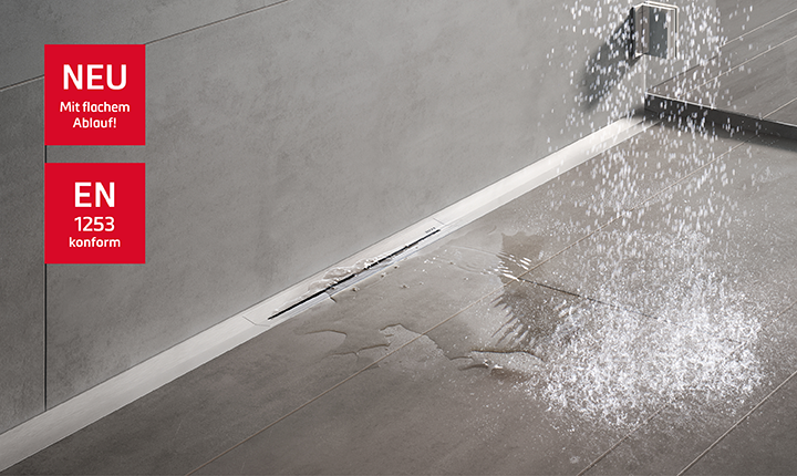 TECEdrainprofile nischenbündige Entwässerung für die Dusche