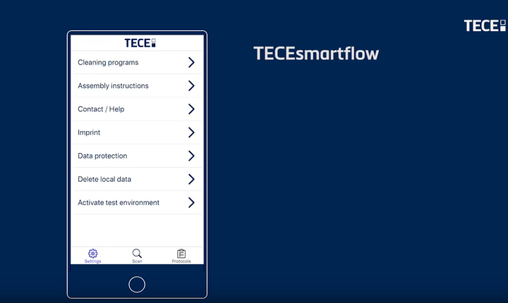 Video: TECEsmartflow app – setup of the TECE hygienic flush