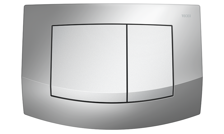 TECEambia WC-Betätigungsplatte Zweimengen-Technik Rahmen Chrom glänzend, Tasten Chrom matt