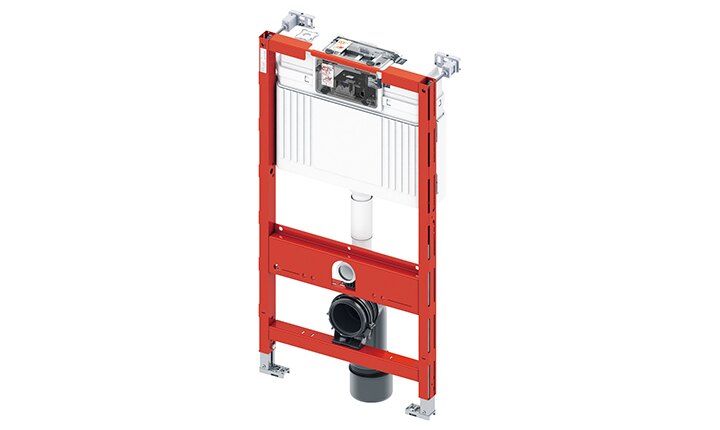 Das TECEprofil WC-Modul für die niedrige Einbauhöhe in 980 mm oder 820 mm Bauhöhe