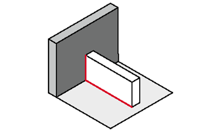 TECEprofil teilhohe Sanitärwand