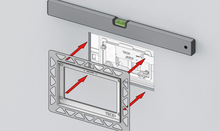 Flächenbündige Montage TECE WC-Betätigungsplatten Schritt 3