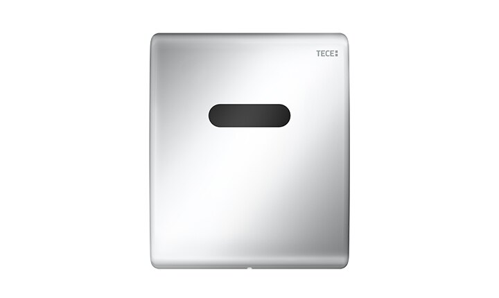 TECEplanus Elektronik Urinal-Betätigungsplatte in Chrom glänzend mit elektronischer Auslösung