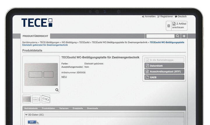 In einer umfangreichen Produktdatenbank stellt TECE einen neuen, umfangreichen BIM-fähigen Datensatz bereit.