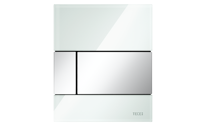 Urinal-Betaetigungsplatte TECEsquare Glas Gruen Chrom