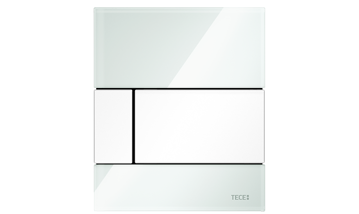 Urinal-Betaetigungsplatte TECEsquare Glas Gruen Weiss