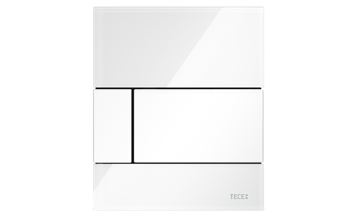 Urinal-Betaetigungsplatte TECEsquare Glas weiss