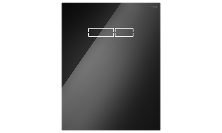 Betätigungsplatte TECElux Glas schwarz, sen-Touch