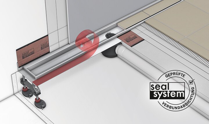 Duschentwässerung Verbundabdichtung Seal System