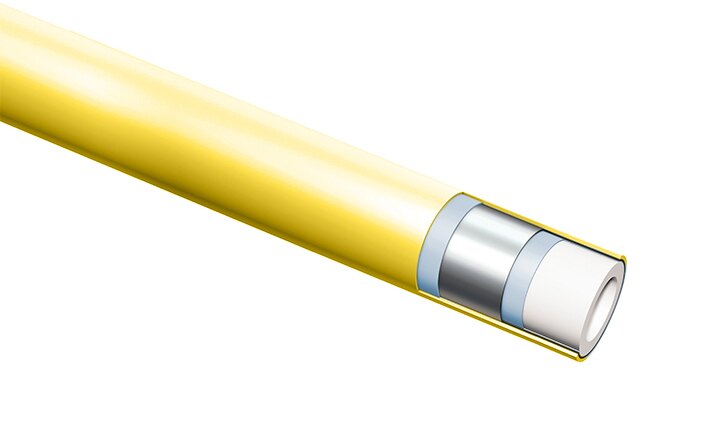 Das gelbe TECEflex Aluminiumverbundrohr ist die Lösung für Gasinstallationen