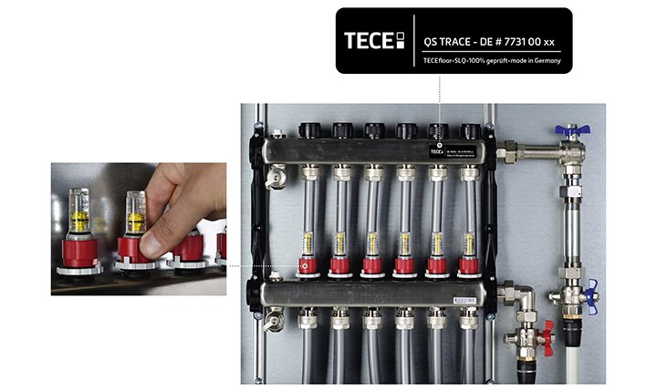 Der TECEfloor-Verteiler ist als Teil des SLQ-Pakets zu 100 Prozent geprüft.