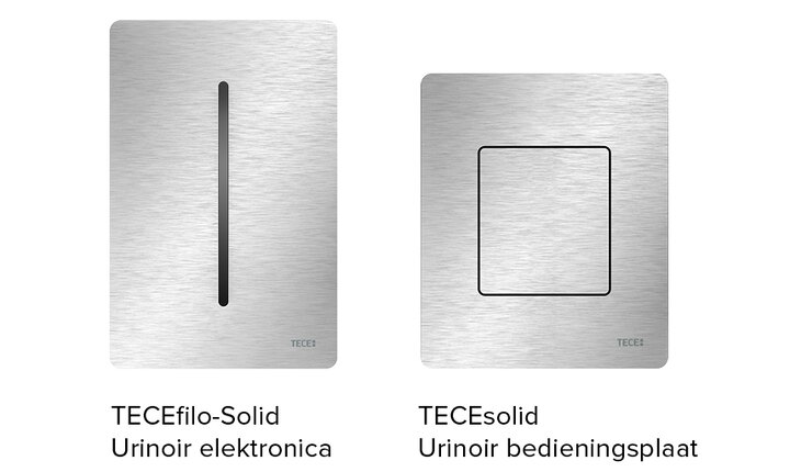 TECEsolid serie elektronische urinoir bedieningsplaten