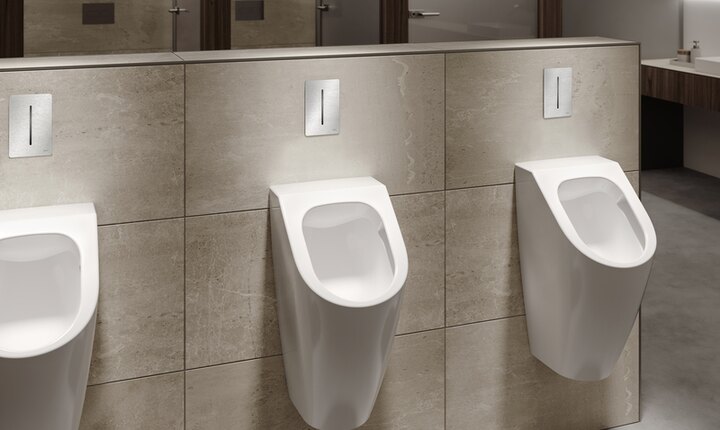hygienisch toilet TECEfilo-Solid elektronische urinoir-bedieningsplaat
