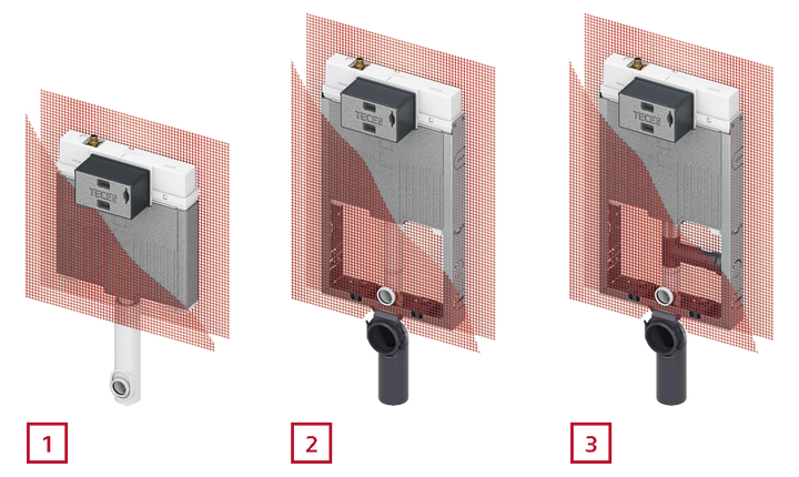 Den neuen TECE Octa-Spülkasten gibt es auch für den Nassbau im TECEbox-Modul.