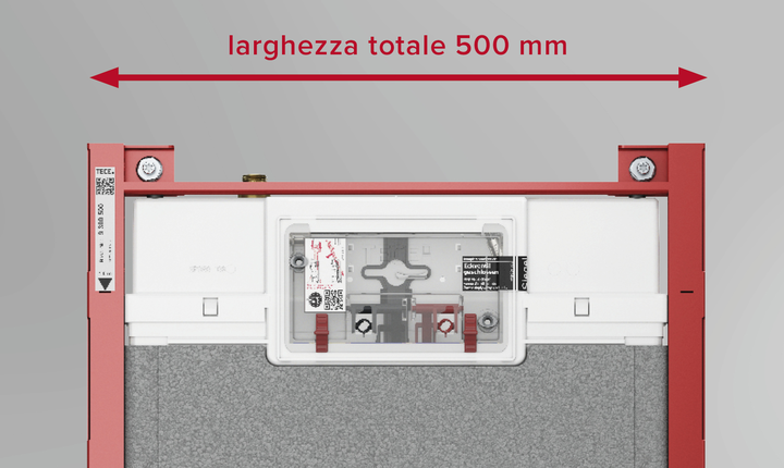 Con una larghezza di max 500 mm e una profondità di 80 mm, il modulo con cassetta di scarico ad incasso TECE Octa II per cartongesso o TECEprofil, è compatto e salvaspazio, ideale per ogni tipo di installazione.