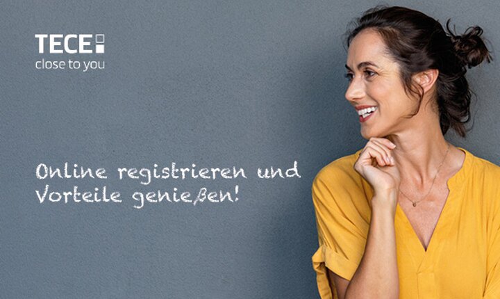 Registrieren Sie Ihr TECEone jetzt online und genießen sie die Vorteile
