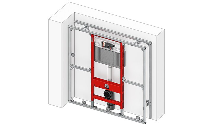 TECEprofil WC-Modul Einbau in TECEprofil-Vorwand