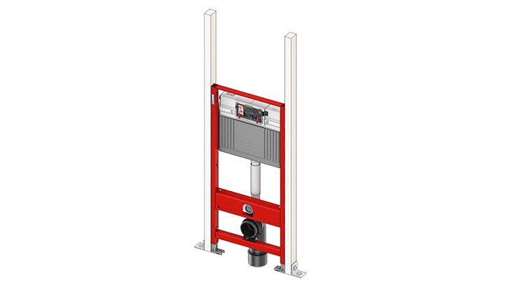 TECEprofil WC-Modul Einbau in einem Holzständerwerk