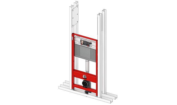 TECEprofil WC-Modul Einbau in Metallständerwand