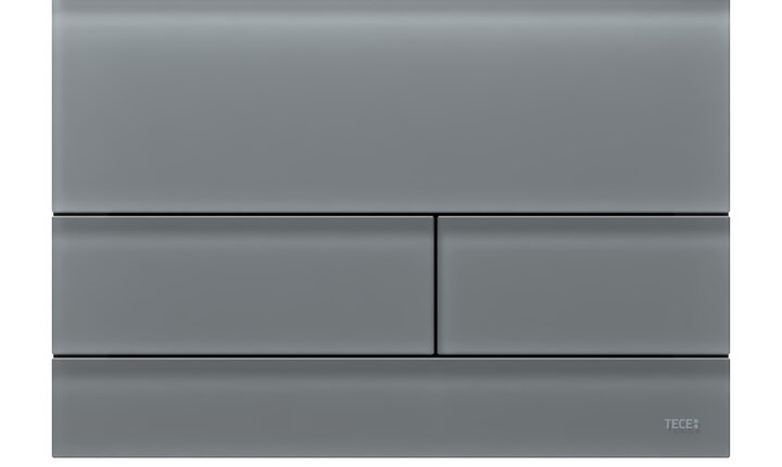 WC-Betätigungsplatte TECEsquare Glas, Signalgrau satiniert