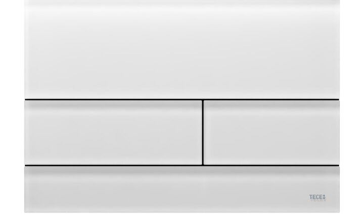 WC-Betätigungsplatte TECEsquare Glas, Weiss satiniert
