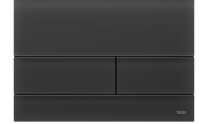 WC-Betätigungsplatte TECEsquare Glas, Schwarz satiniert