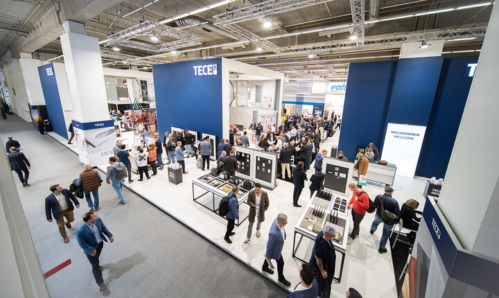 Der TECE Messestand 2023 auf der ISH in Frankfurt am Main