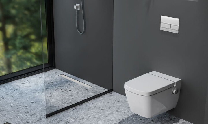 TECEdrainline und TECEsquare glas weiß satiniert