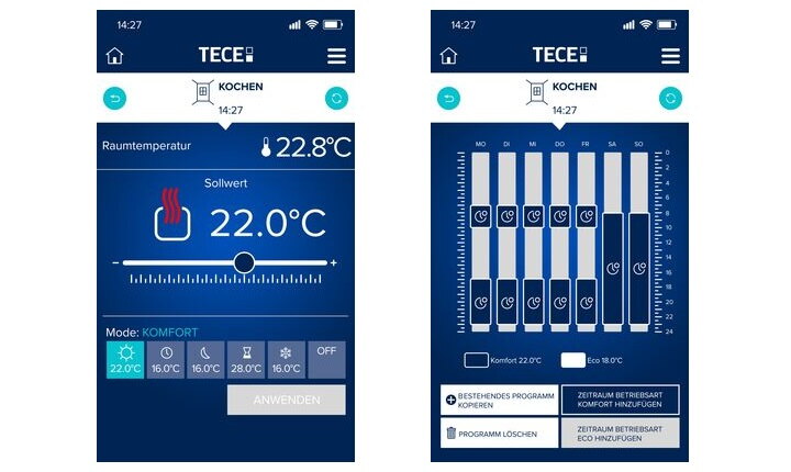 User Interface Smart Comfprt App