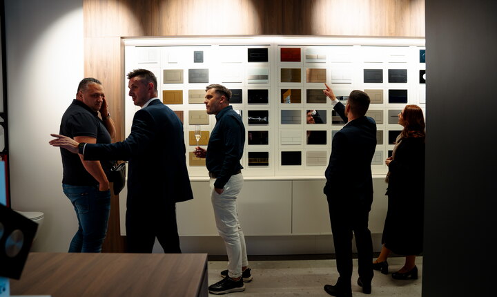 TECE Adria showroom - flushplates display