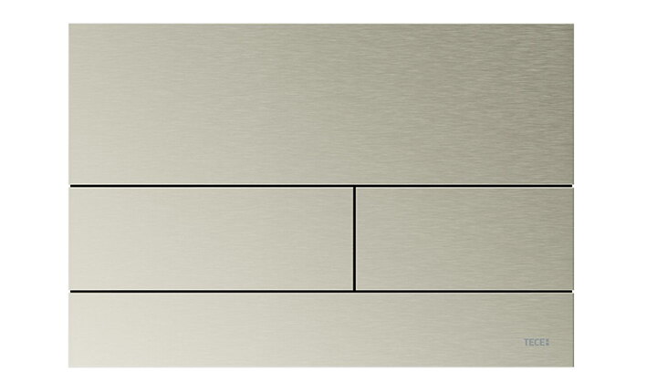 Spolknapp TECEsquare - borstad cool nickel