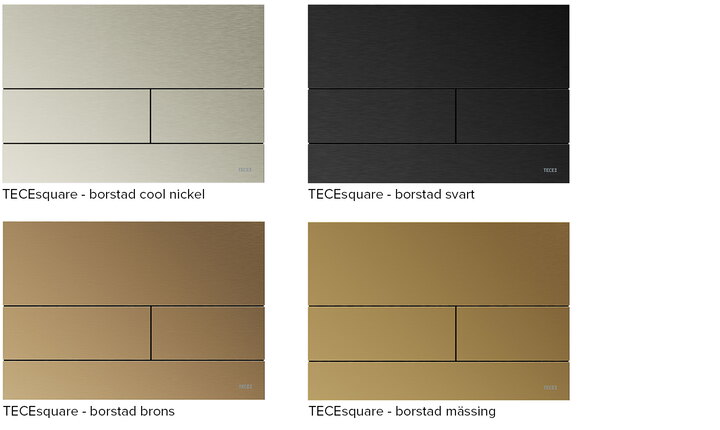 TECEsquare spolknappar i fyra nya ytor