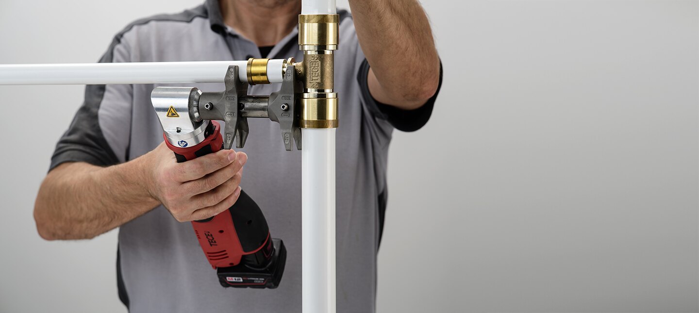 Manual Schiebehülsenwerkzeug Druckrohr Verbundrohr Presszange PEX-1632M TECEflex 