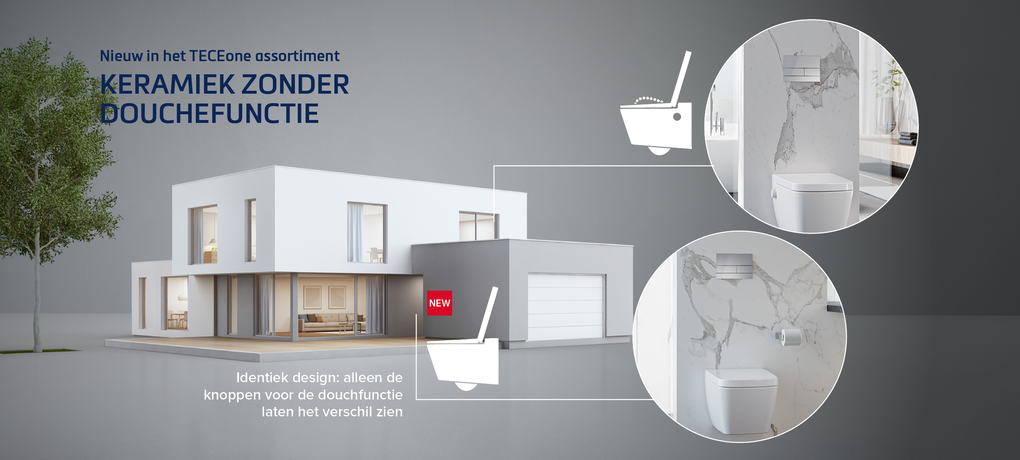 TECE brengt nieuw design toilet zonder sproeier op de markt