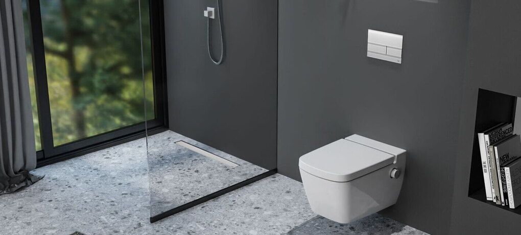 TECEdrainline und TECEsquare glas weiß satiniert