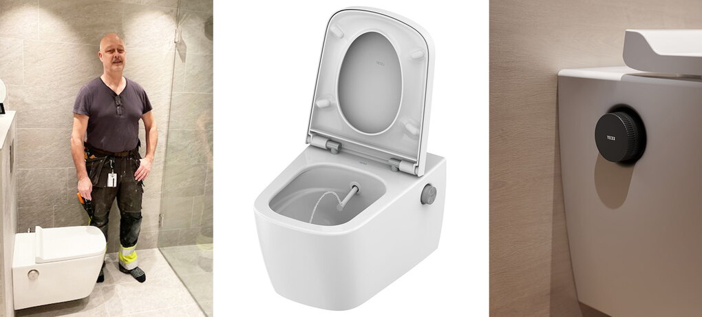 Johan på Temarör valde duschtoalett i sitt eget badrum