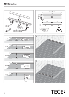 Assembly instruction TECEdrainline plate, tileable channel | TECE Estonia