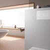 hygienisch toilet - tecelux mini elektronische bedieningsplaat van glas wit